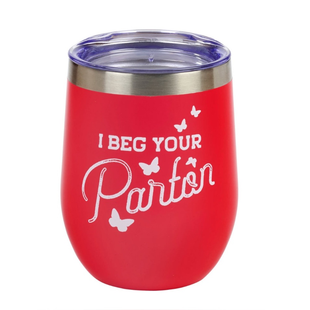 New Dolly Parton Wine Tumbler With Lid